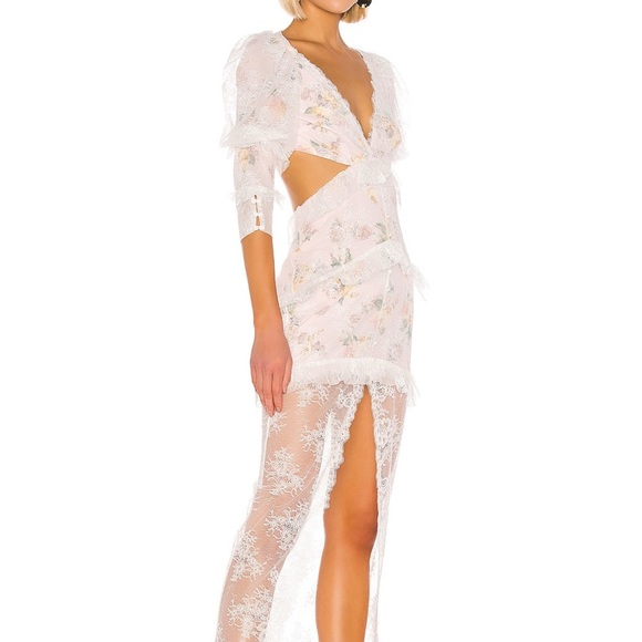 NWT For Love & Lemons Pearl Maxi Dress - Picture 2 of 3